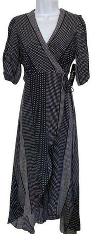 nicole miller black white new foulard hi lo msrp long formal dress