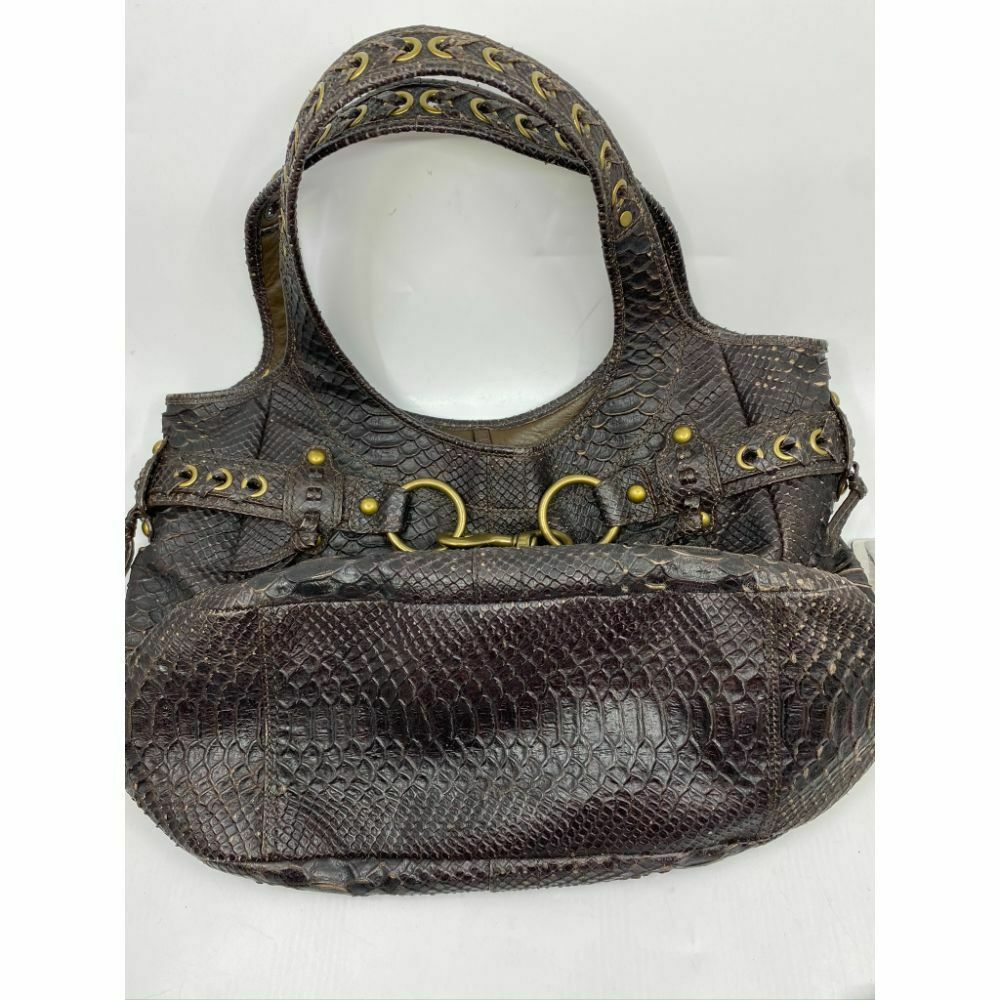 COACH XL Rare Python Print Leather Shoulder Bag