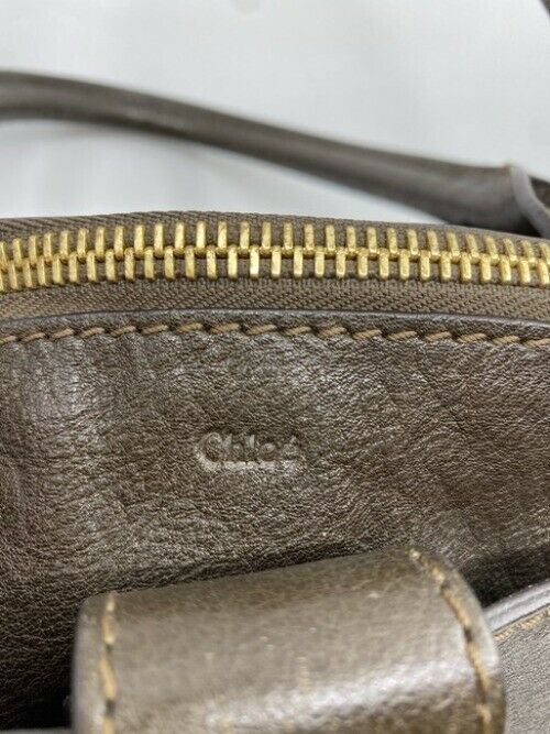chloe handbag brown leather tote