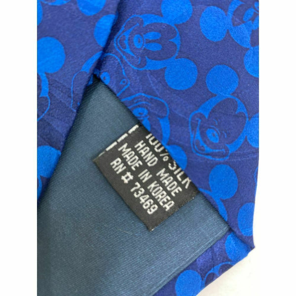 New! MICKEY MOUSE Disney Neck Tie Blue 100% Silk Handmade