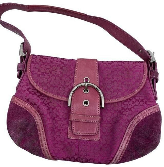 Coach Small Handbag Purple Hobo Bag