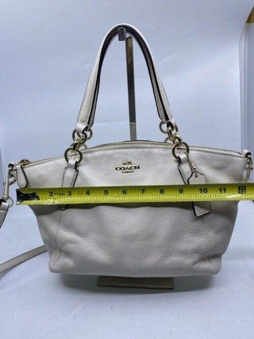 Coach medium white leather cross body bag