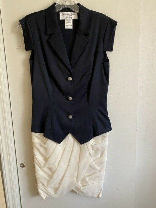 Black Off White Runway Sample Short Casual Dress