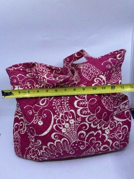 Vera Bradley Large Quilted Pink White Shoulder Bag