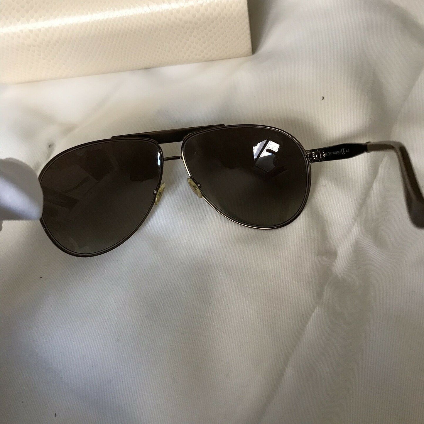 Authentic Jimmy Choo Dominique/S 000/JO Goldtone Sunglasses Made in Italy +Case