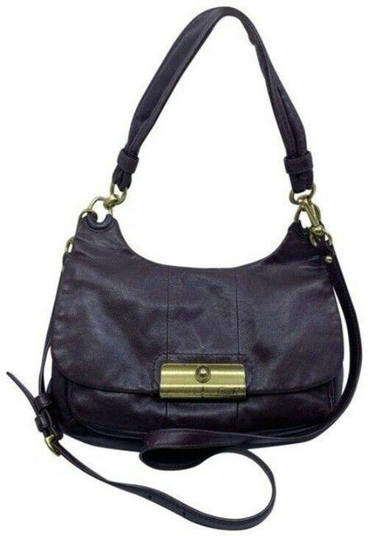 coach vintage rare brown leather cross body bag