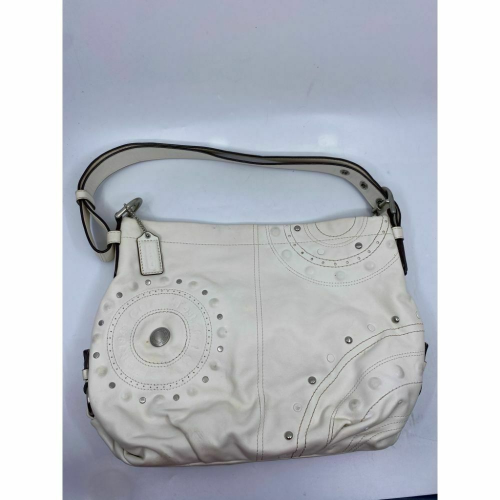 Coach White Medium Leather Shoulder/Handbag