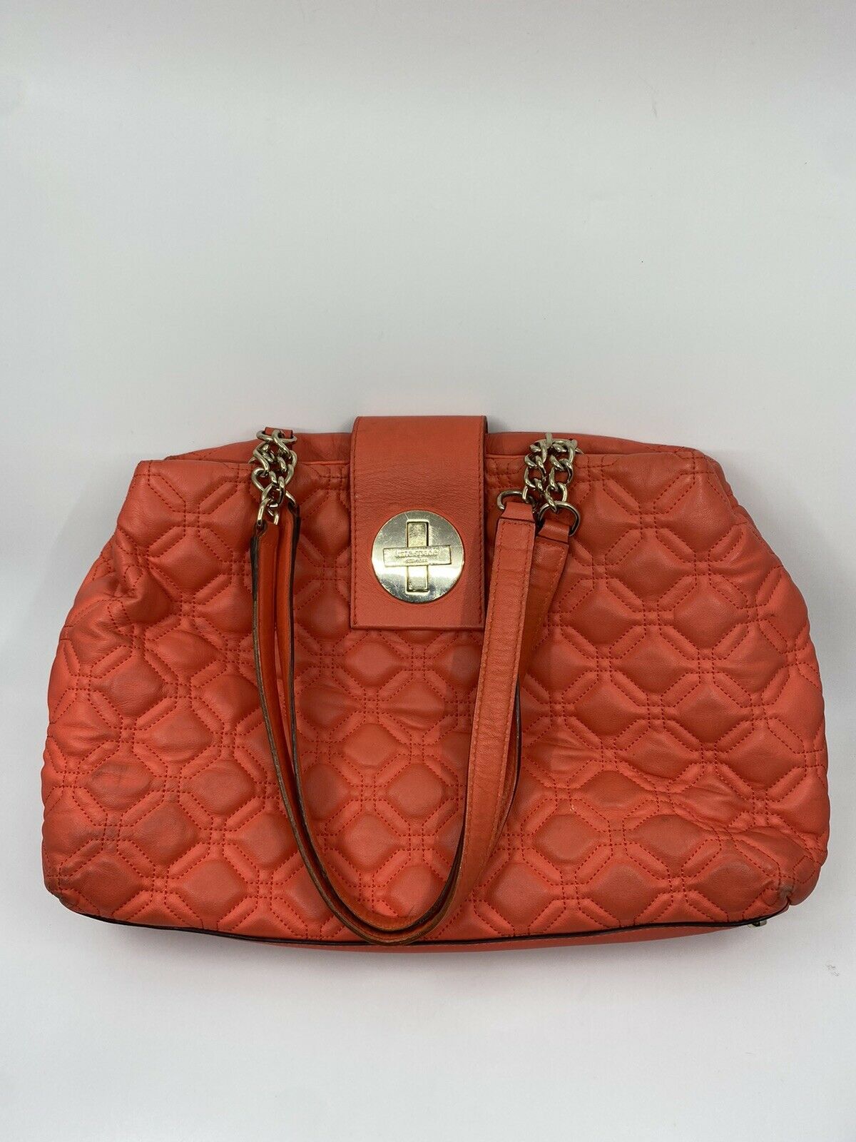 Kate Spade Orange Leather Tote Bag
