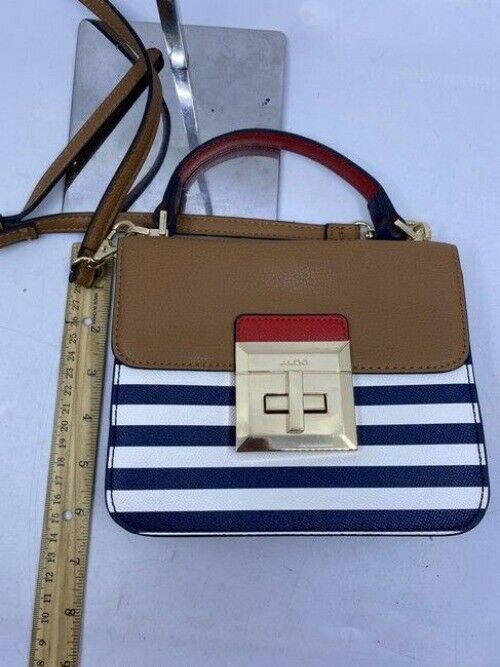 Aldo Cute Stripped Faux Leather Cross Body Bag