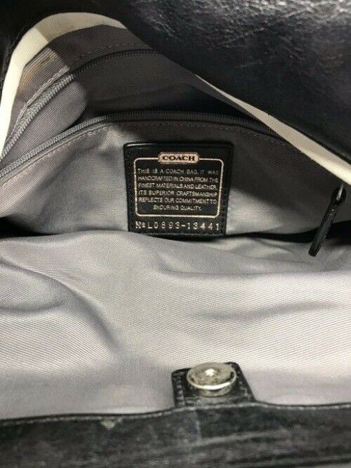 Coach Triple Compartment Style Large Blackgray Fabric Tote