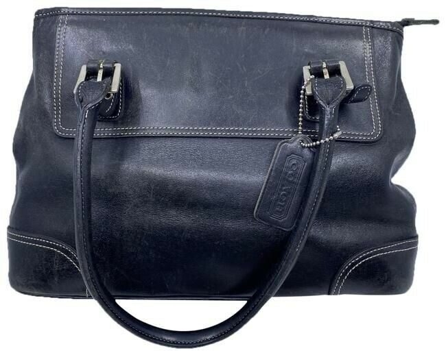 Coach Vintage Black Leather Shoulder Bag