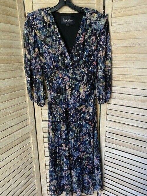Nicole Miller Multicolor Floral Msrp Long Casual Maxi Dress