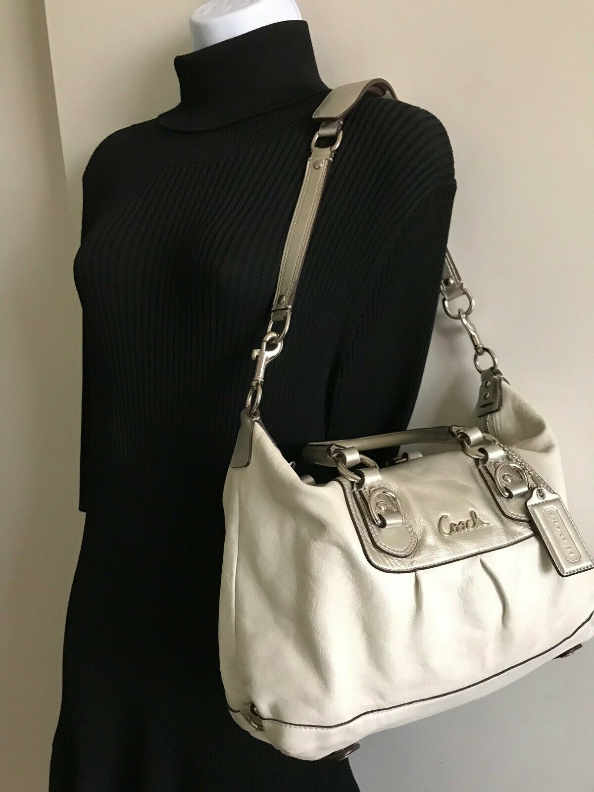 Coach shoulder bag - White Leather