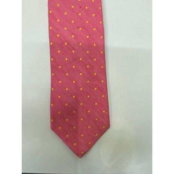 New BONOBOS Pink Yellow Polka Dot Premium Neck Tie