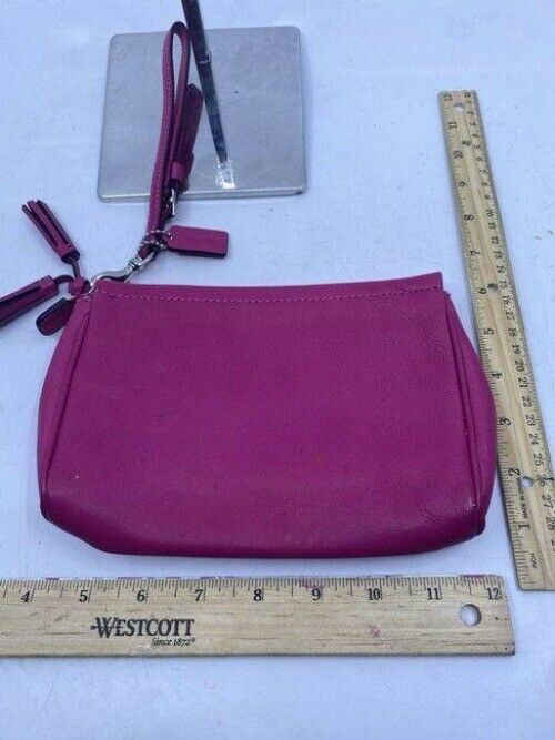 Coach Oversized Pink Leather Wristlet