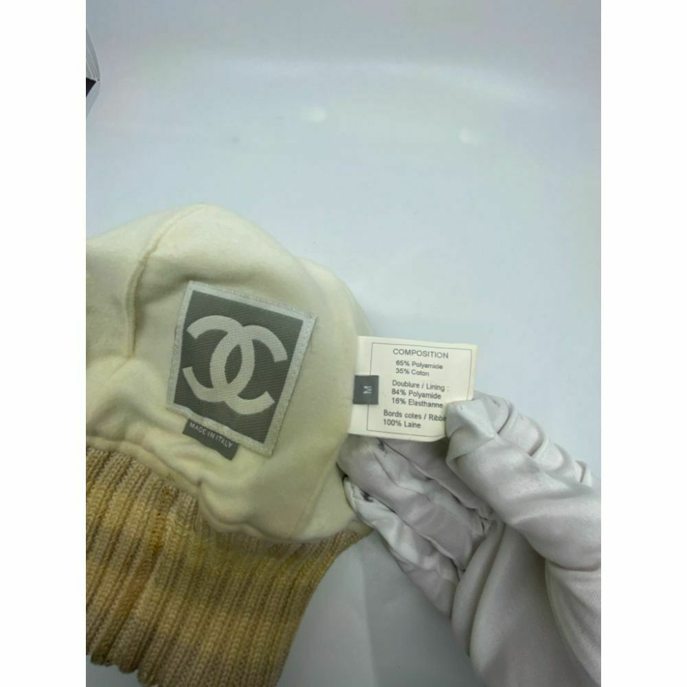 CHANEL Beanie Tan Blue Made in Italy