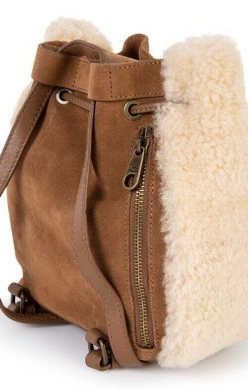 Ugg Australia Fey Mini Convertible Chestnut Brown Suede Backpack