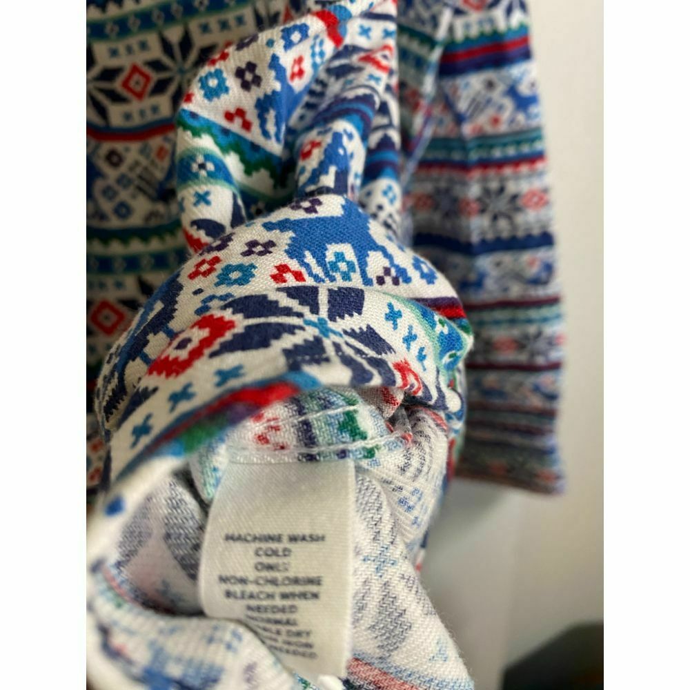 BONOBOS Blue White Red Printed Long Sleeve Button Down Shirt Size M