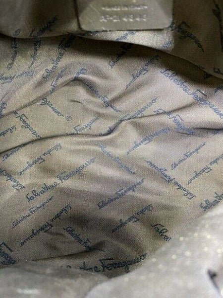 salvatore ferragamo handbag bronze shoulder bag