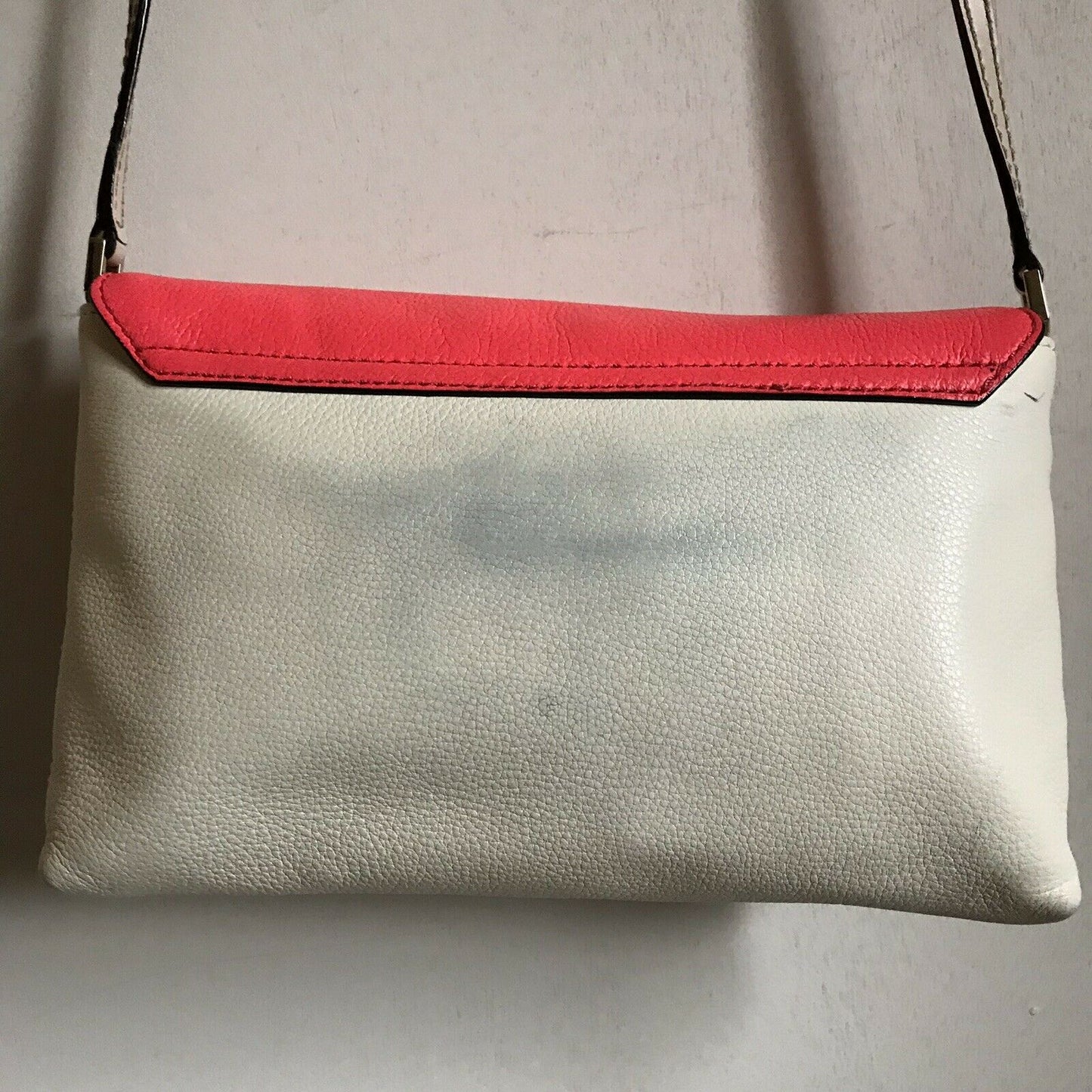 KATE SPADE Fuschia/ Cream Leather Crossbody