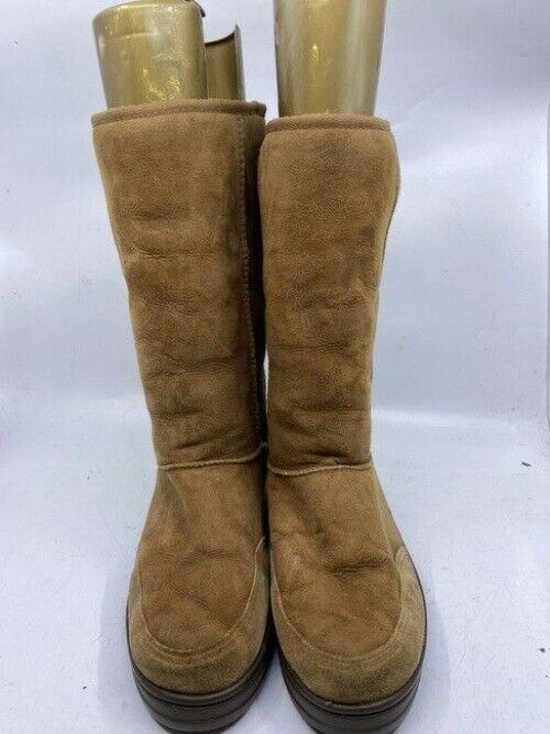 Ugg Australia Brown Tall Rugged Bootsbooties Size Us