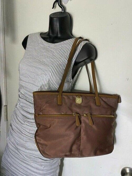 michael kors bag medium bronze brown nylon tote