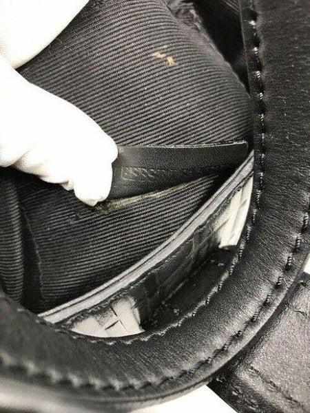 burberry vintage black leather shoulder bag