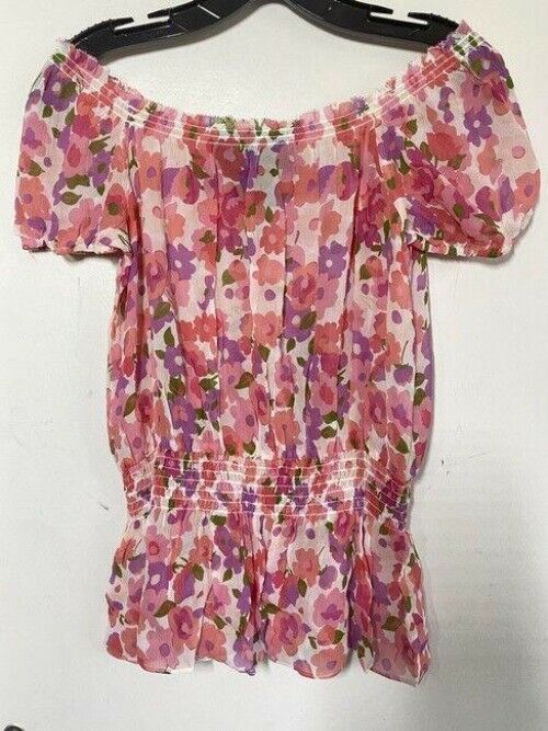 nicole miller pink new off the shoulder msrp