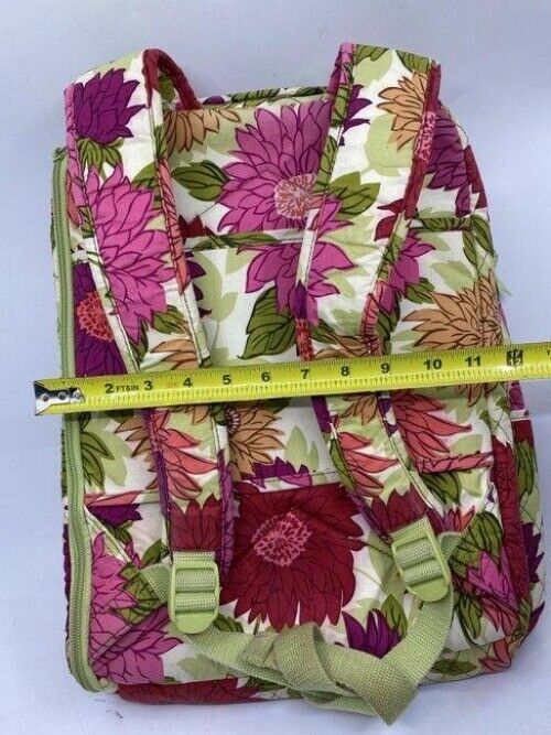 vera bradley quilted large purple green white backpack