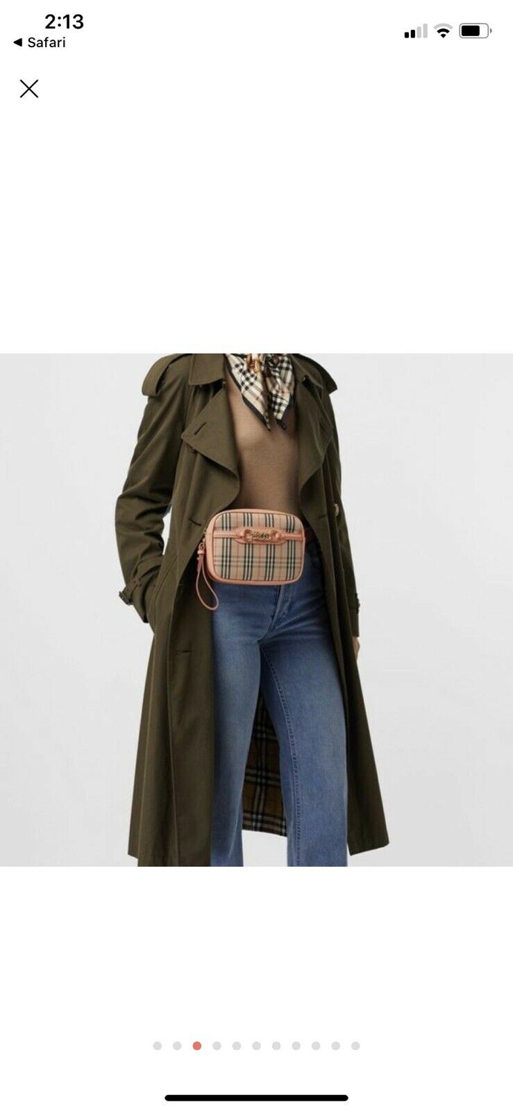 BURBERRY Link Pink Bumb Bag