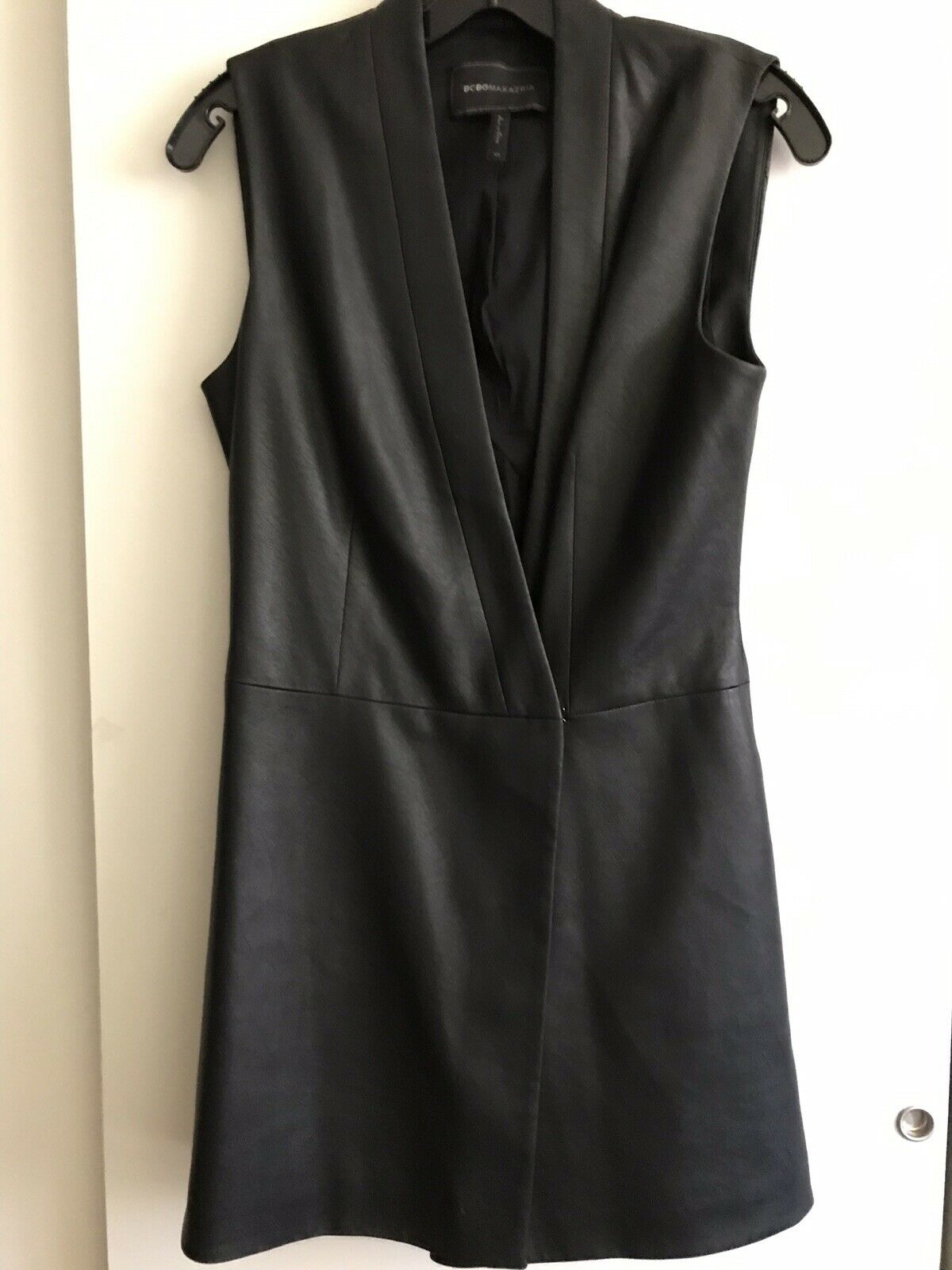 BCBG Black Wrap Vest Dress Msrp $290