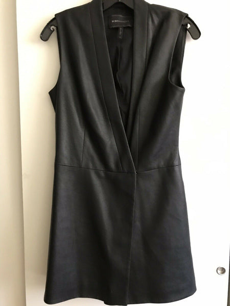 BCBG Black Wrap Vest Dress Msrp $290