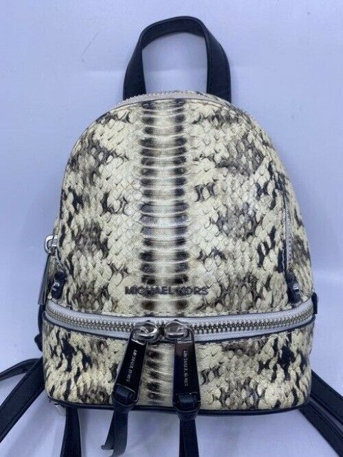 Michael Kors Rhea Embossed Mini Snake Leather Backpack