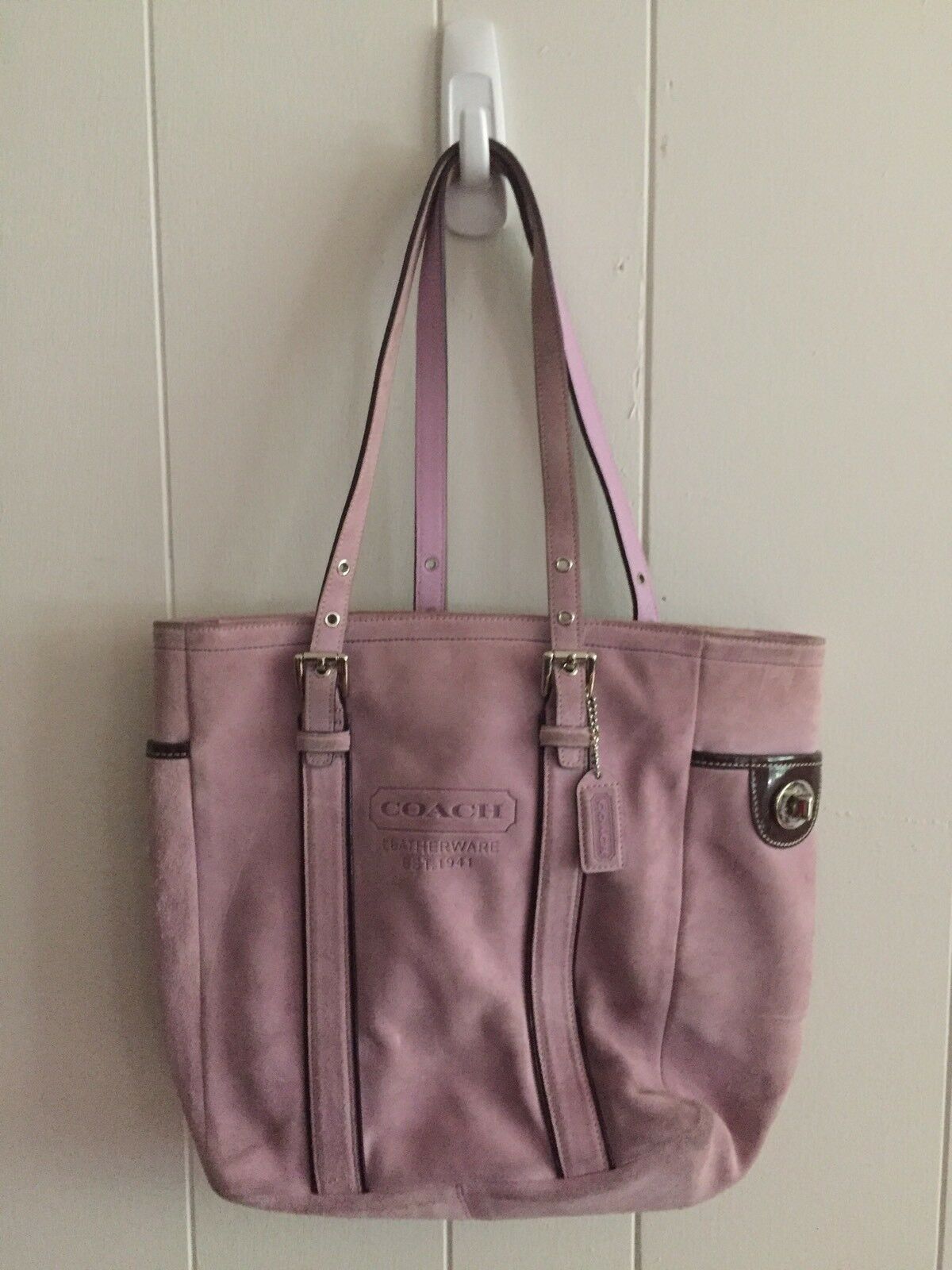 COACH Lavander Suede Tote Bag