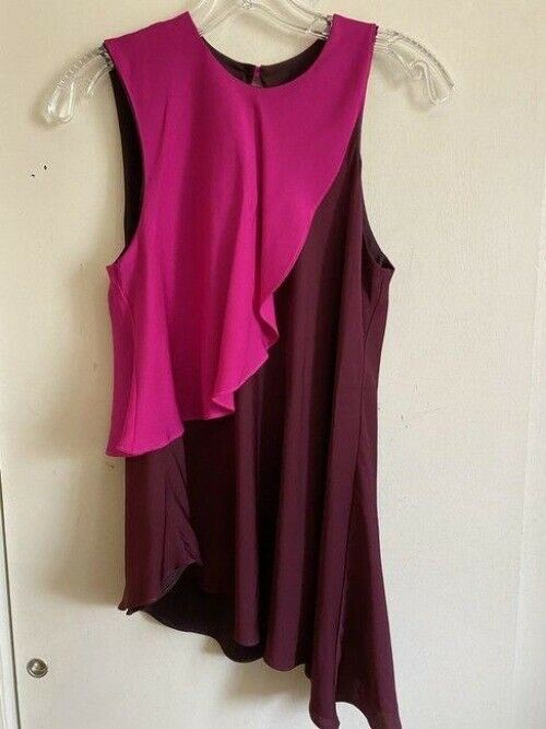 milly pink burgundy new women s sleeveless msrp small tank topcami