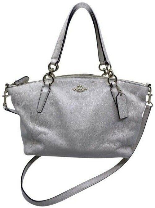 Coach medium white leather cross body bag