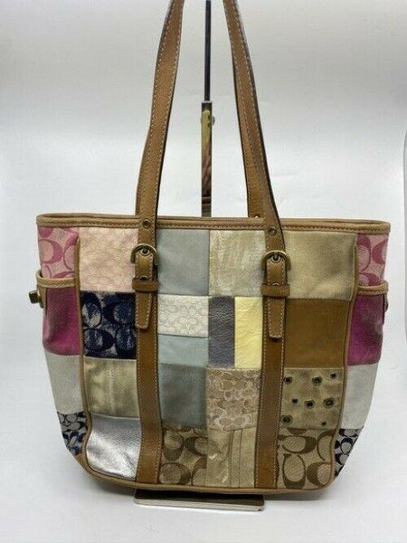 Coach Bag Medium Multi Color Leather Tote