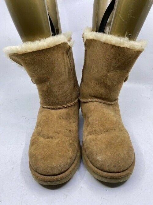 Ugg Australia Tan Wood Button Mid Height Bootsbooties Size Us