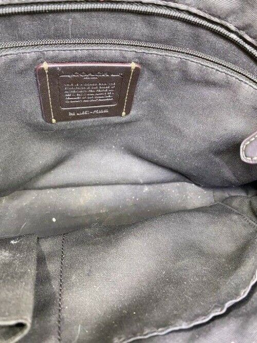 coach w all over logo w add on pooh beige brown jacquard fabric tote