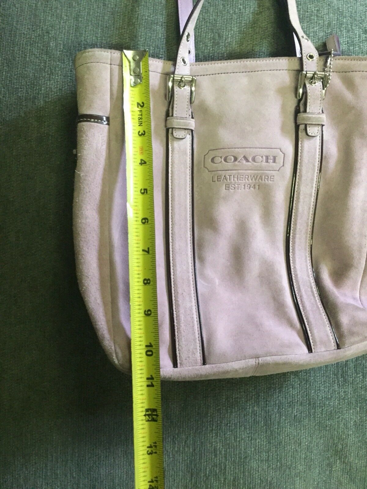 COACH Lavander Suede Tote Bag