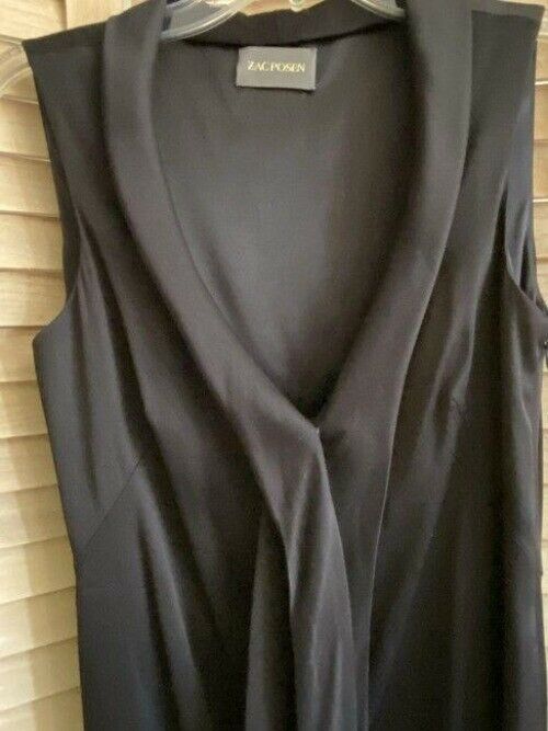 Zac Posen black new sleeveless symmetrical