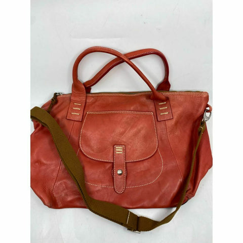 Sofia C. Orange Leather Shoulder Crossbody Bag
