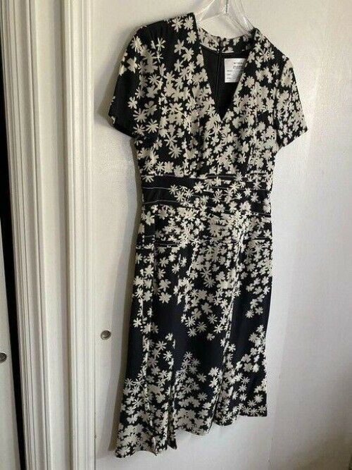 carolina herrera whiteblack new floral chiffon msrp