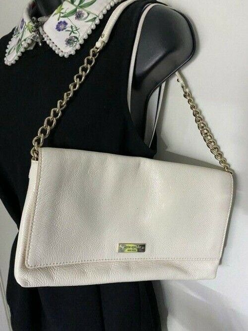 kate spade cream patent leather shoulder bag