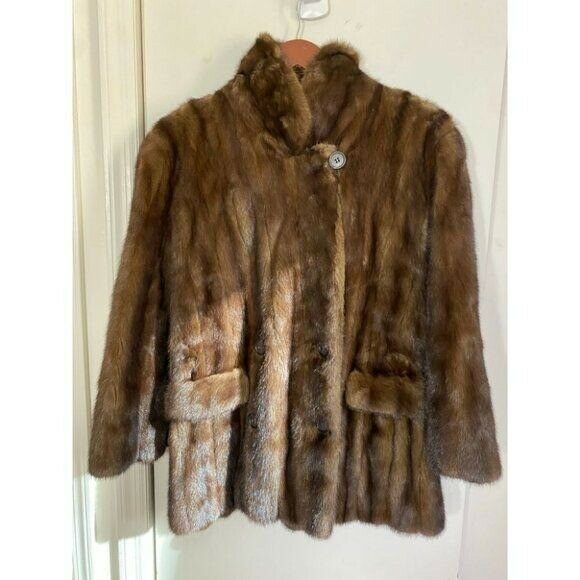 Valentino Furs Alexandre Brown Mink Coat Size Medium-Large