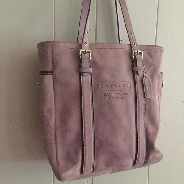 COACH Lavander Suede Tote Bag