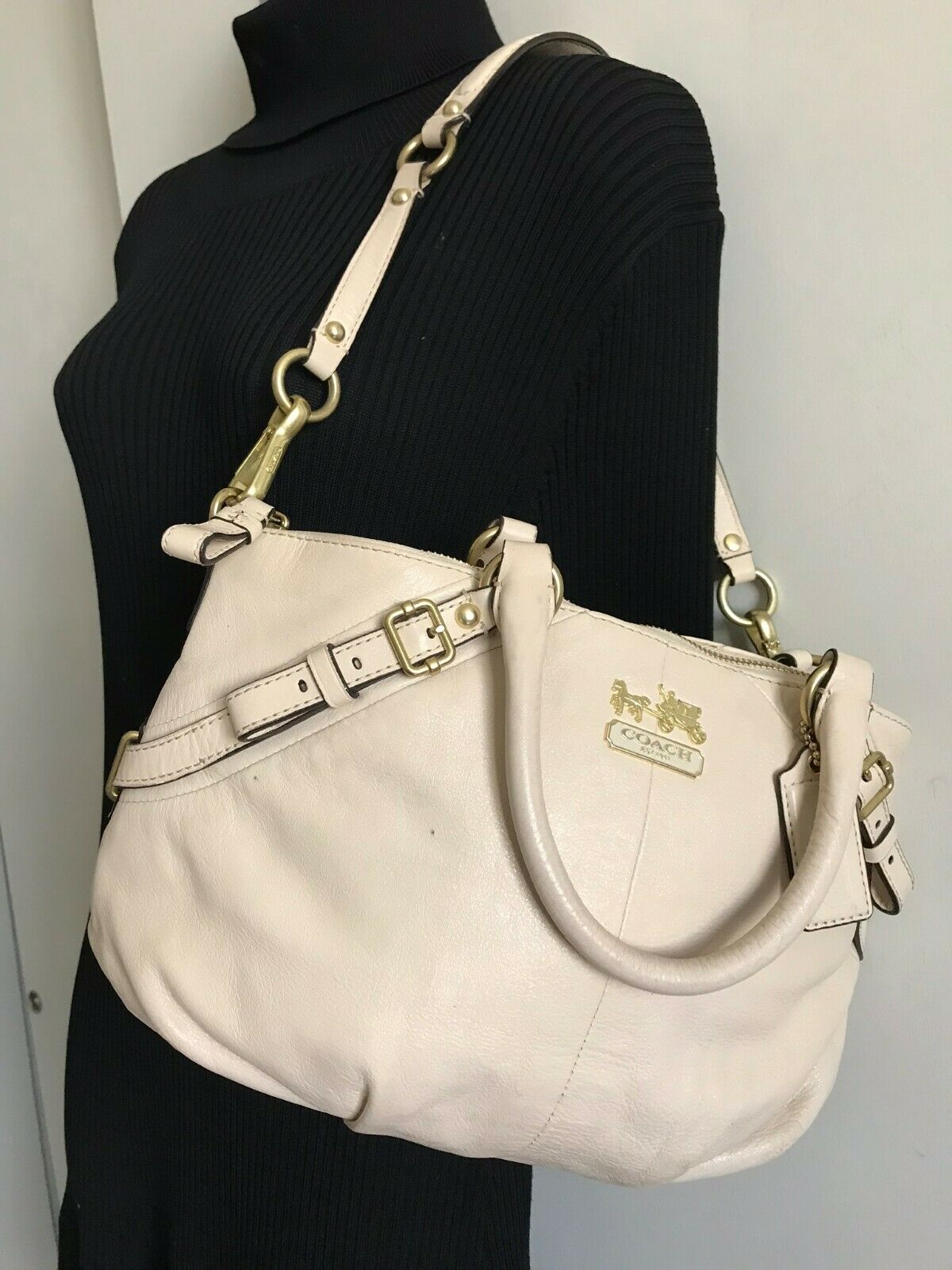 Coach leather tote bag