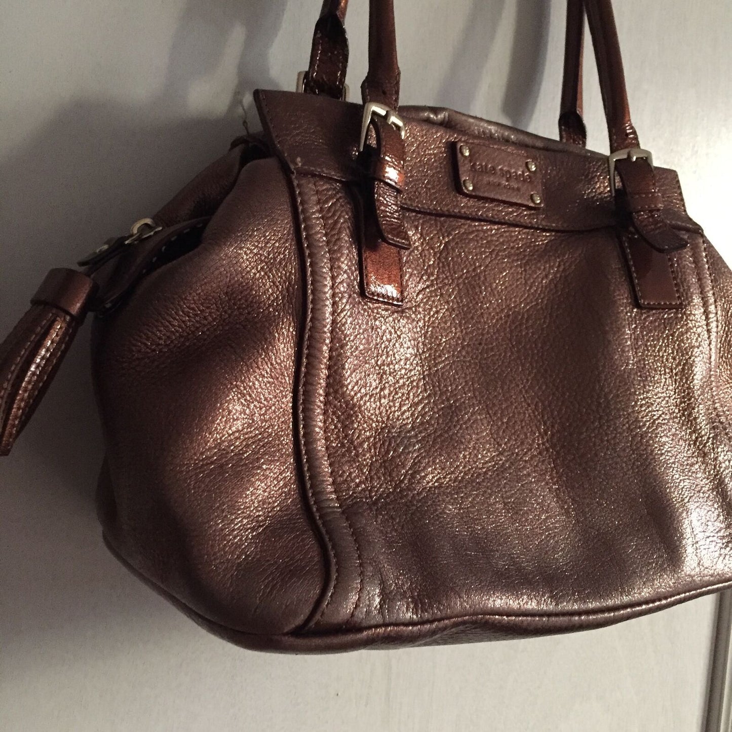 KATE SPADE Bronze Leather Tote Bag