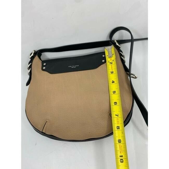 RAG & BONE Black/ Tan Smooth Leather/ Shoulder Crossbody Bag