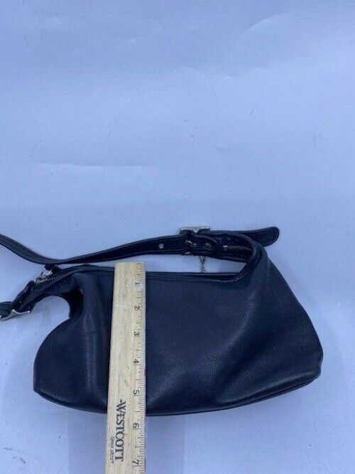coach vintage small black leather shoulder bag